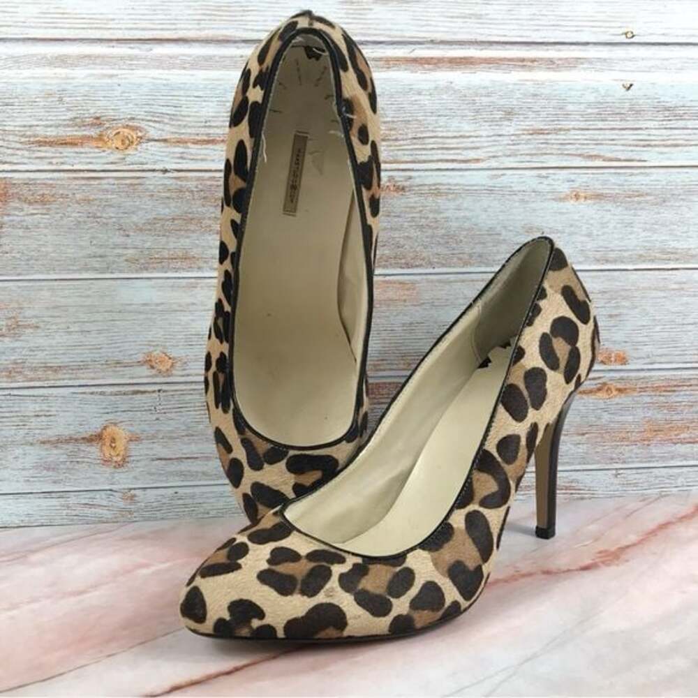 Max Studio Marais Leopard Print Calf Skin Pumps size 8